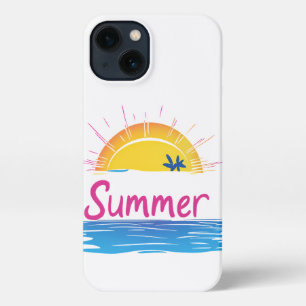 Etui iPhone 13 Illustration Sunset Summer Beach