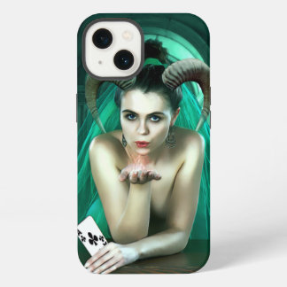 Etui iPhone 13 Imaginaire femme jouant au Coque de poker-coque ip
