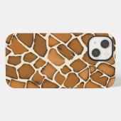 Etui iPhone 13 Impression à motif de fourrure de girafe (Verso Horizontal)