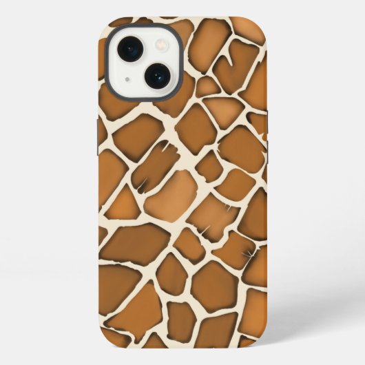 Etui iPhone 13 Impression à motif de fourrure de girafe (Verso)
