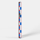 Etui iPhone 13 Impression Blocée Rouge Blanc Et Bleu (Côté droit)