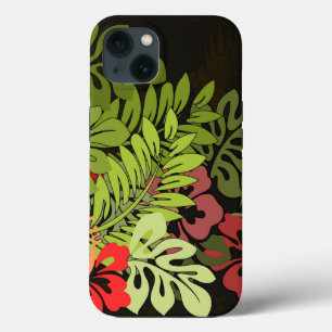 Etui iPhone 13 Impression d'art de fleur d'Hawaii Aloha
