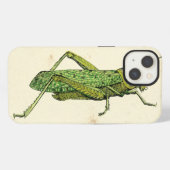 Etui iPhone 13 Impression encadrée de sauterelles vertes (Verso Horizontal)