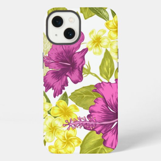 Etui iPhone 13 Impression florale audacieuse (Verso)
