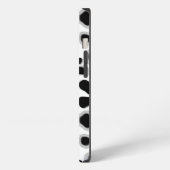 Etui iPhone 13 Impression léopard - Noir et Blanc (Côté gauche)