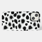 Etui iPhone 13 Impression léopard - Noir et Blanc (Verso Horizontal)