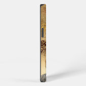 Etui iPhone 13 Impression léopard zèbre girafe guépard fille doré (Côté droit)