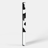 Etui iPhone 13 Impression vache noir et blanc, initiale bloc de c (Côté droit)