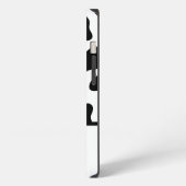 Etui iPhone 13 Impression vache noir et blanc, initiale bloc de c (Côté gauche)