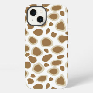 Etui iPhone 13 Imprimé léopard - Taupe beige et blanc