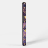 Etui iPhone 13 Initiales Monogramme Écailles de Sirène Violet Or (Côté droit)
