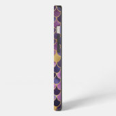 Etui iPhone 13 Initiales Monogramme Écailles de Sirène Violet Or (Côté gauche)