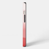 Etui iPhone 13 Initiales Monogrammées Élégantes Corail Rouge Ombr (Côté gauche)