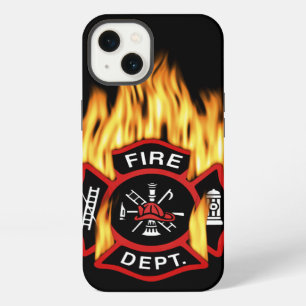 Etui iPhone 13 Insigne en flammes du service d'incendie