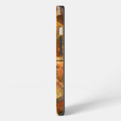 Etui iPhone 13 Intégrité Radial Art abstrait dans des tons dorés (Côté gauche)