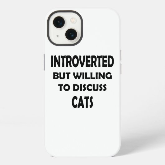 Etui iPhone 13 Introverted, mais les chats sont une exception - C (Verso)