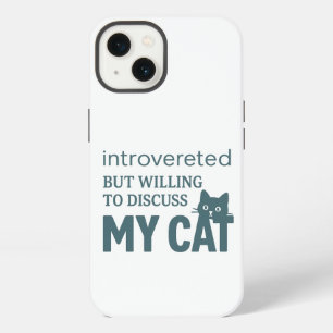 Etui iPhone 13 Introverti Mais Prêt à Discuter de Mon Chat