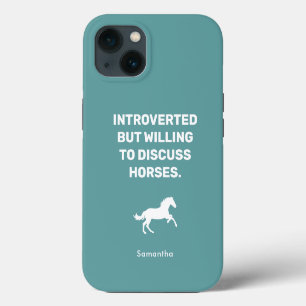 Etui iPhone 13 Introverti Mais Prêt à Discuter des Chevaux Équest