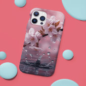 Etui iPhone 13 Invitation Élégante Cerisier Reflet d'Eau
