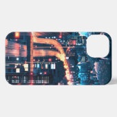 Etui iPhone 13 iPhone 11-15 coque d'anime : "Cityscape Sunset." (Verso Horizontal)