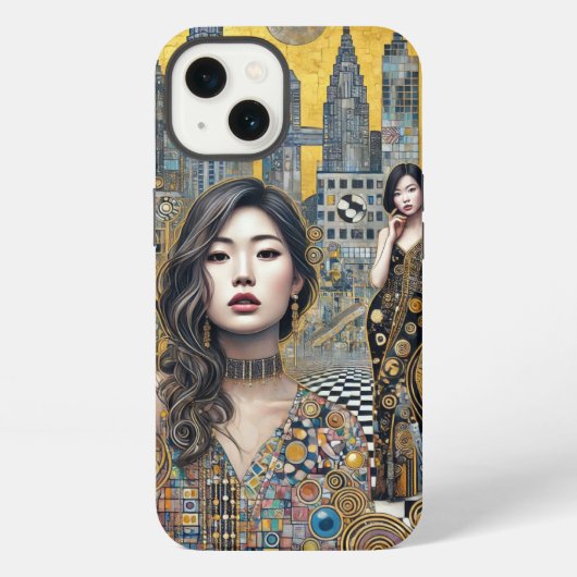 Etui iPhone 13 iPhone / coque ipad "Cityscape Muse" (Verso)