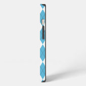 Etui iPhone 13 Jacquard bleu blanc gris Nom iPhone 13 Coque (Côté gauche)