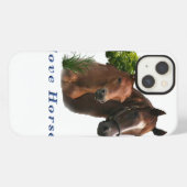Etui iPhone 13 J'adore les chevaux (Verso Horizontal)