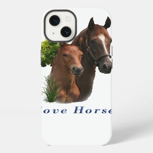 Etui iPhone 13 J'adore les chevaux (Verso)