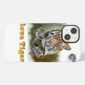 Etui iPhone 13 J'adore les Tigres (Verso Horizontal)