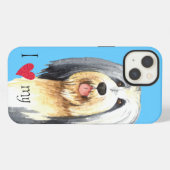 Etui iPhone 13 J'adore mon Colley barbu (Verso Horizontal)