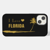 Etui iPhone 13 J'aime Florida Gold (Verso Horizontal)