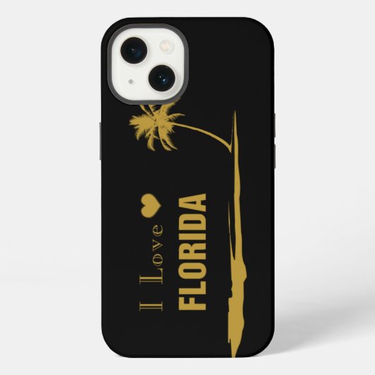 Etui iPhone 13 J'aime Florida Gold (Verso)