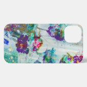 Etui iPhone 13 Jardin des colibris Peinture abstraite (Verso Horizontal)