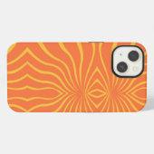 Etui iPhone 13 Jaune et Orange Abstrait (Verso Horizontal)