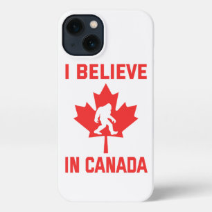 Etui iPhone 13 Je Crois Au Canada - Bigfoot Drôle