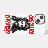 Etui iPhone 13 Jésus enregistre le style des graffitis (Verso Horizontal)