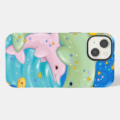 Etui iPhone 13 Jeu de dauphins (Verso Horizontal)
