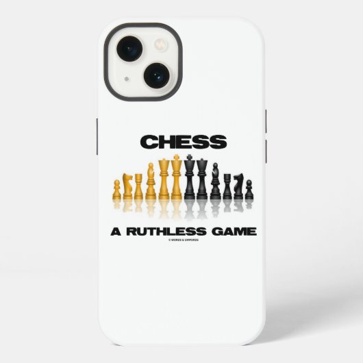 Etui iPhone 13 Jeu d'échecs sans pitié - Jeu d'échecs réfléchissa (Verso)