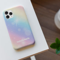 Joli Arc-en-Ciel Pastel Pailleté Personnalisé Fémi