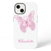 Joli coque iphone papillon rose