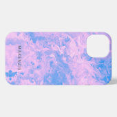 Etui iPhone 13 Joli pastel coulé de peinture personnalisée (Verso Horizontal)