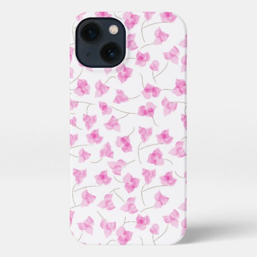 Etui iPhone 13 Jolie Bourgenvilla rose (Verso)