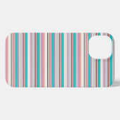 Etui iPhone 13 Jolies rayures grises aqua (Verso Horizontal)