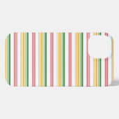 Etui iPhone 13 Jolies rayures vert jaune (Verso Horizontal)