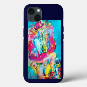Etui iPhone 13 JOUEUR D'ACCORDÉON DANS LA NUIT Aquarelle