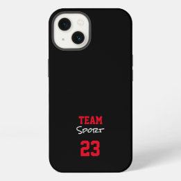 Etui iPhone 13 Joueur de sport d'équipe Numéro Couleurs de l'écol