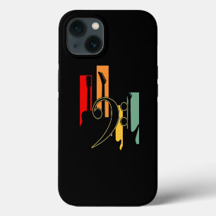 Etui iPhone 13 Joueurs de basse vintage Guitariste Amoureux de mu