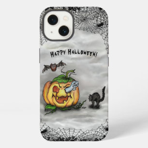 Etui iPhone 13 Joyeux Halloween avec le Citrouille de chaume de c