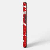 Etui iPhone 13 Joyeux Noël Rénes Rouges (Côté gauche)