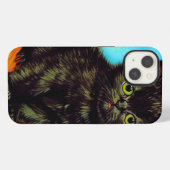 Etui iPhone 13 Kitten Boudeur de Style Van Gogh (Verso Horizontal)